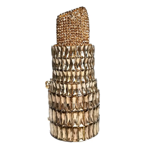 Lipstick Rhinestone Gem Purse