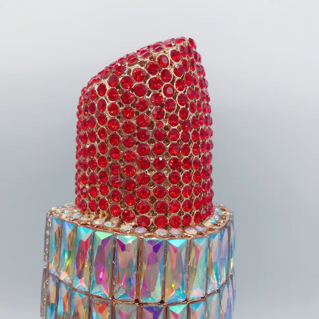 Lipstick Rhinestone Gem Purse
