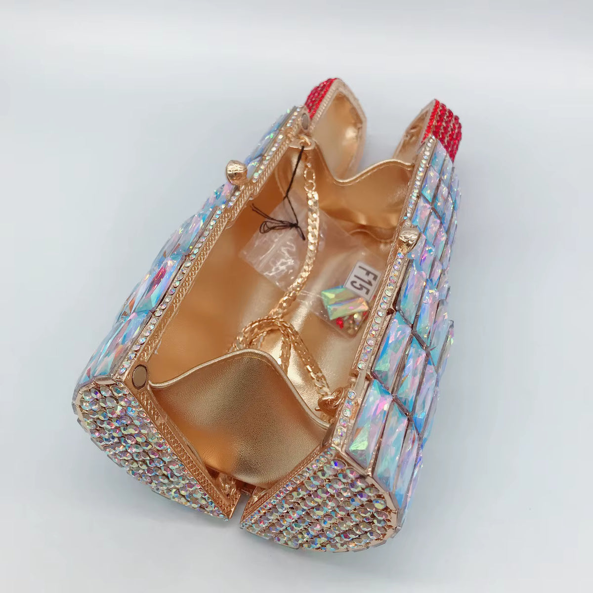 Lipstick Rhinestone Gem Purse